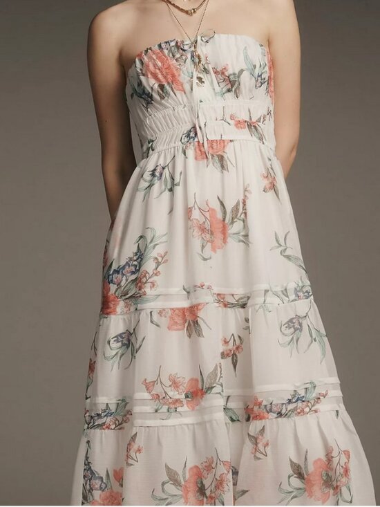 Anthropologie Dresses & Skirts - NWT Anthropologie Somerset Strapless Chiffon Maxi Dress in Sz Small